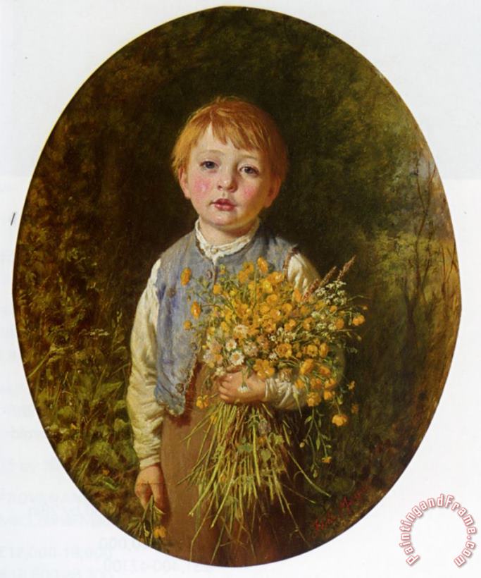 The Flower Gatherer painting - Frederick Morgan The Flower Gatherer Art Print