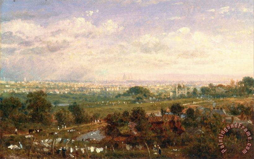 London From Islington Hill painting - Frederick Nash London From Islington Hill Art Print