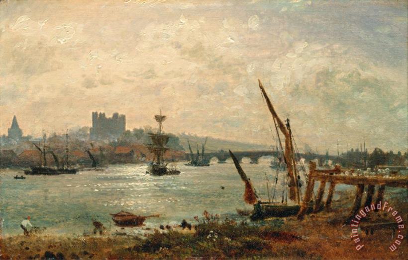 Rochester Cathedral And Castle painting - Frederick Nash Rochester Cathedral And Castle Art Print