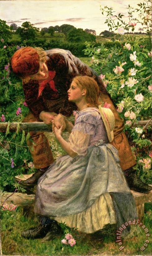 Early Lovers painting - Frederick Smallfield Early Lovers Art Print