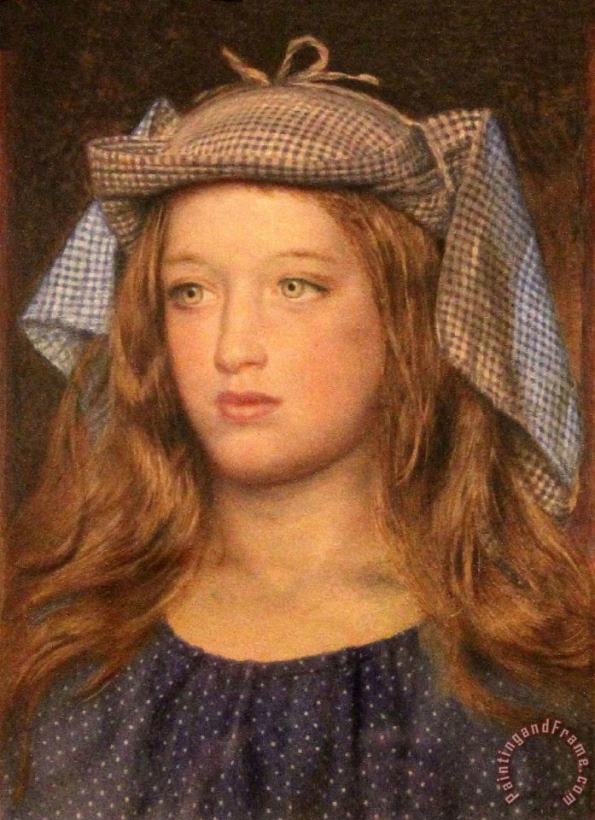 head of a girl painting - Frederick Smallfield ARWS head of a girl Art Print