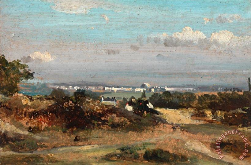 A View in Suffolk painting - Frederick W. Watts A View in Suffolk Art Print