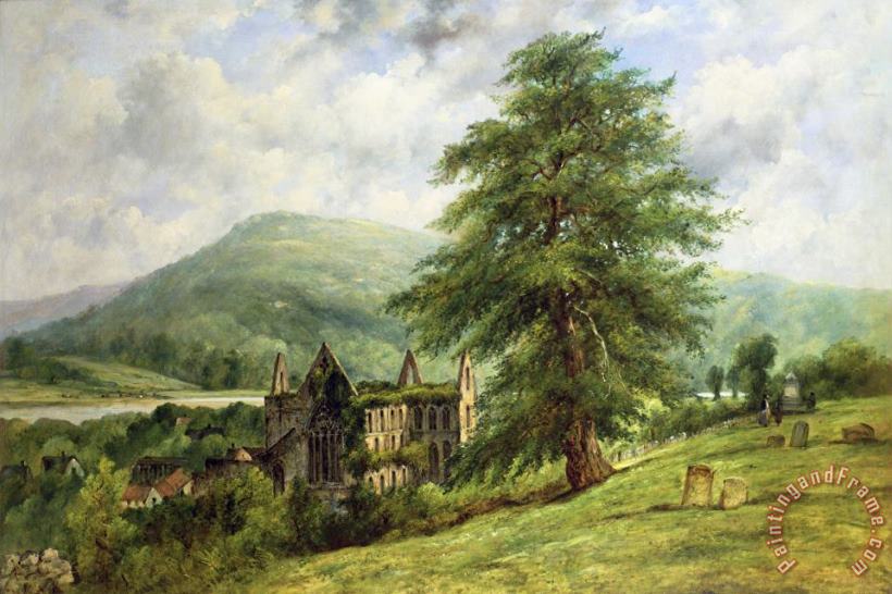 Tintern Abbey painting - Frederick Waters Watts Tintern Abbey Art Print