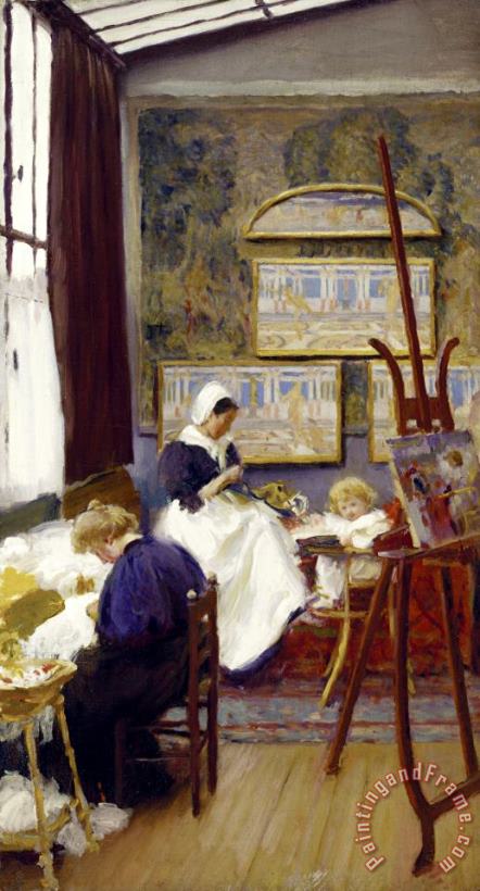 Frederick William Mac Monnies Atelier at Giverny Art Painting