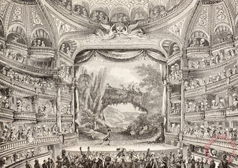 French School A 1789 Performance In The Theatre Des Varietes Amusantes Art Print