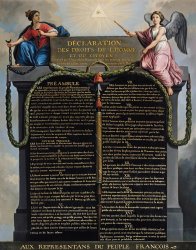 French School - Declaration of the Rights of Man and Citizen painting