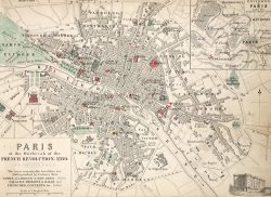 French School Map Of Paris At The Outbreak Of The French Revolution