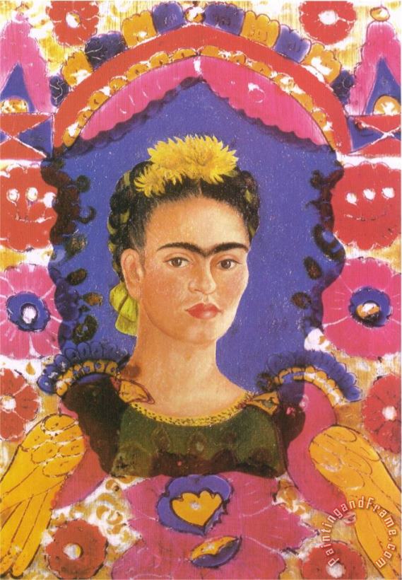 Self Portrait The Frame 1938 painting - Frida Kahlo Self Portrait The Frame 1938 Art Print