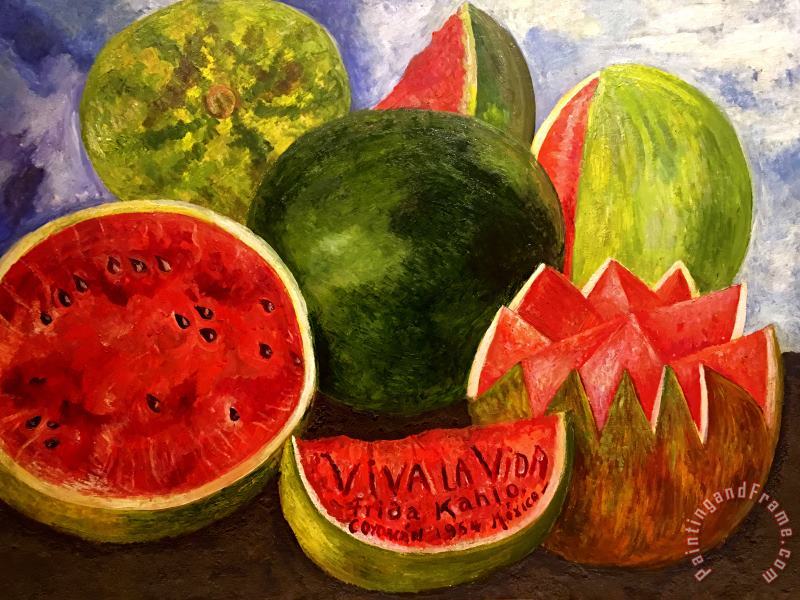 Viva La Vida Watermelons painting - Frida Kahlo Viva La Vida Watermelons Art Print