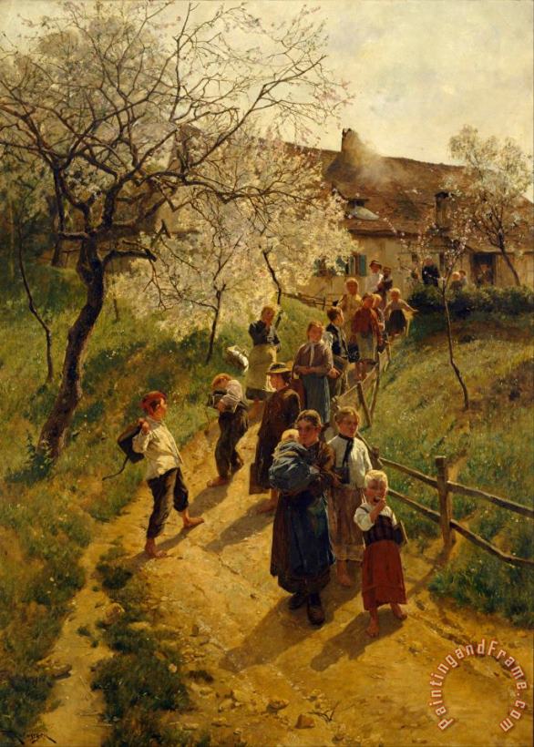 A Spring Day painting - Friedrich Kallmorgen A Spring Day Art Print