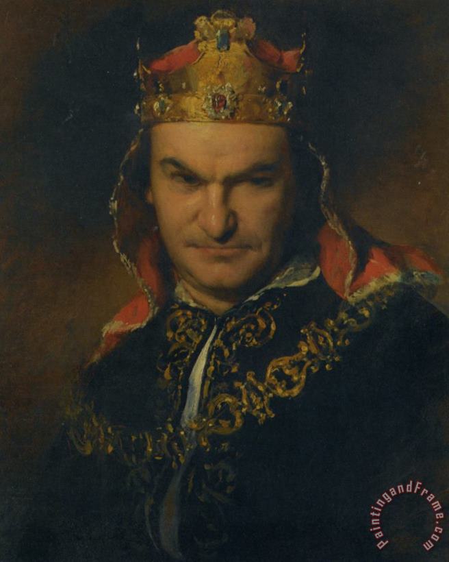 Friedrich Von Amerling Portrait of The Actor Bogumil Dawson As Richard III Art Painting