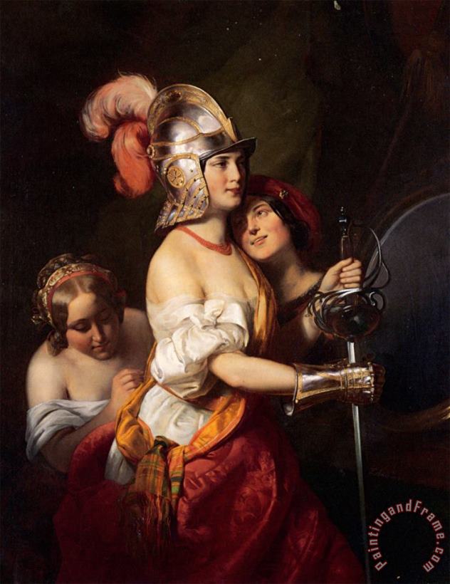 Friedrich Von Amerling The Armed Maiden Art Painting