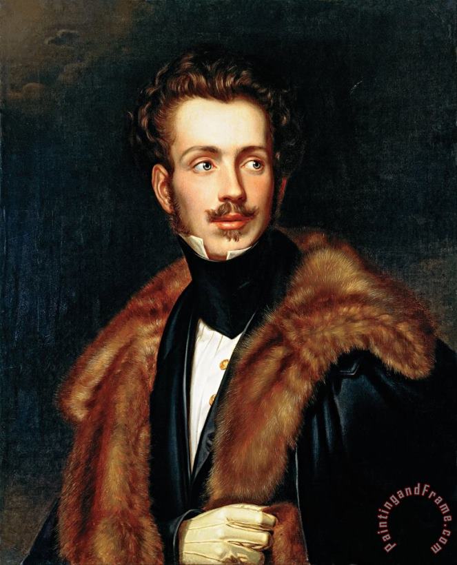 G. Dury Portrait of Dom Augusto, Duke of Leuchtenberg Art Painting