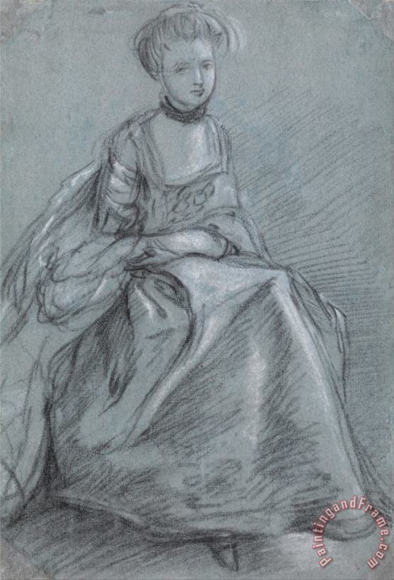 A Woman Seated painting - Gainsborough, Thomas A Woman Seated Art Print