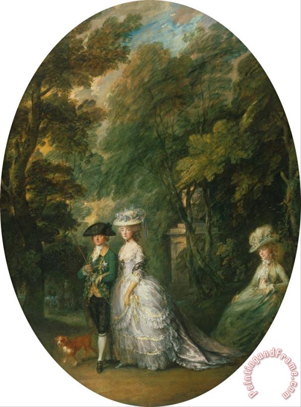 Gainsborough, Thomas Henry, Duke of Cumberland (1745 90) with The Duchess of Cumberland (1743 1808) And Lady Elizabeth Lu... Art Print