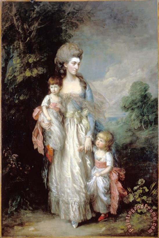 Mrs Elizabeth Moody with Her Sons Samuel And Thomas painting - Gainsborough, Thomas Mrs Elizabeth Moody with Her Sons Samuel And Thomas Art Print