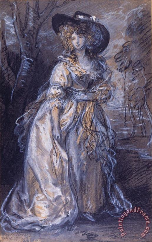 Study of a Lady painting - Gainsborough, Thomas Study of a Lady Art Print