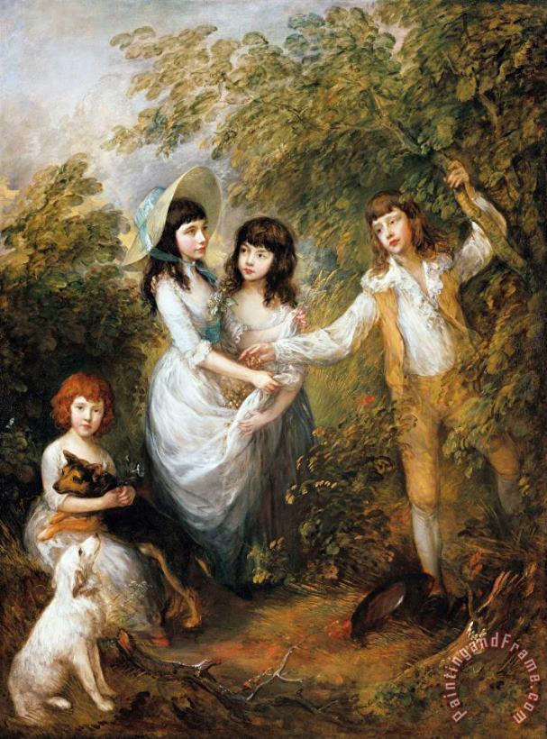 The Marsham Children painting - Gainsborough, Thomas The Marsham Children Art Print