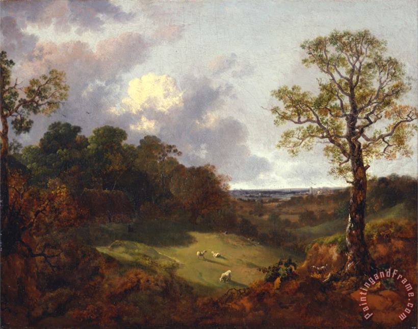 Wooded Landscape with a Cottage And Shepherd painting - Gainsborough, Thomas Wooded Landscape with a Cottage And Shepherd Art Print
