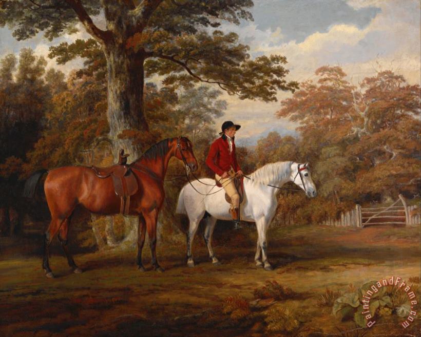 Hunter And Huntsman painting - Garrard, George Hunter And Huntsman Art Print