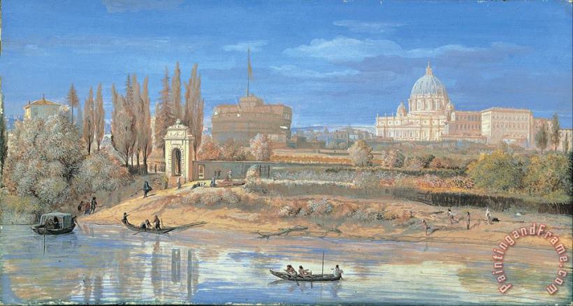 Gaspar van Wittel View of The Castel Sant'angelo And The Vatican Seen From Prati Di Castello Art Painting