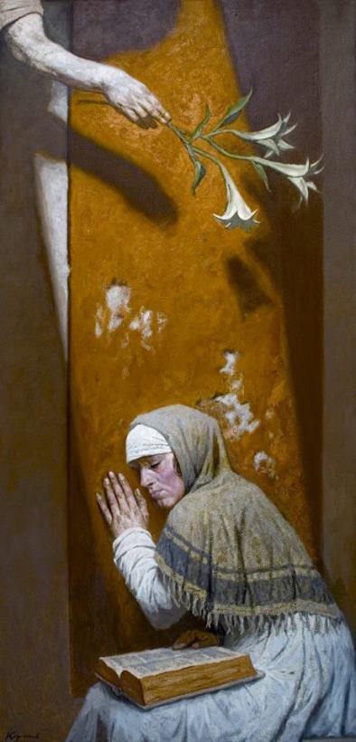 Gely Korzhev Annunciation Day, 1987 1900 Art Print