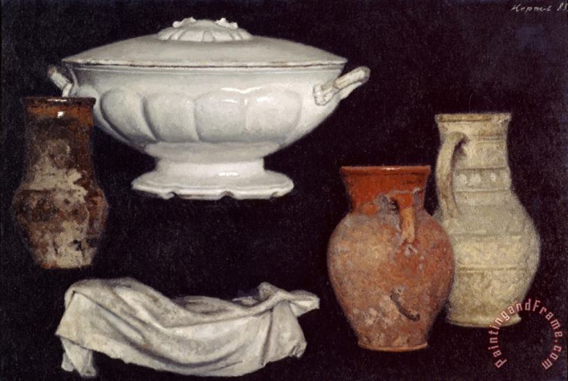 Gely Korzhev Soup Tureen And Pots Art Painting