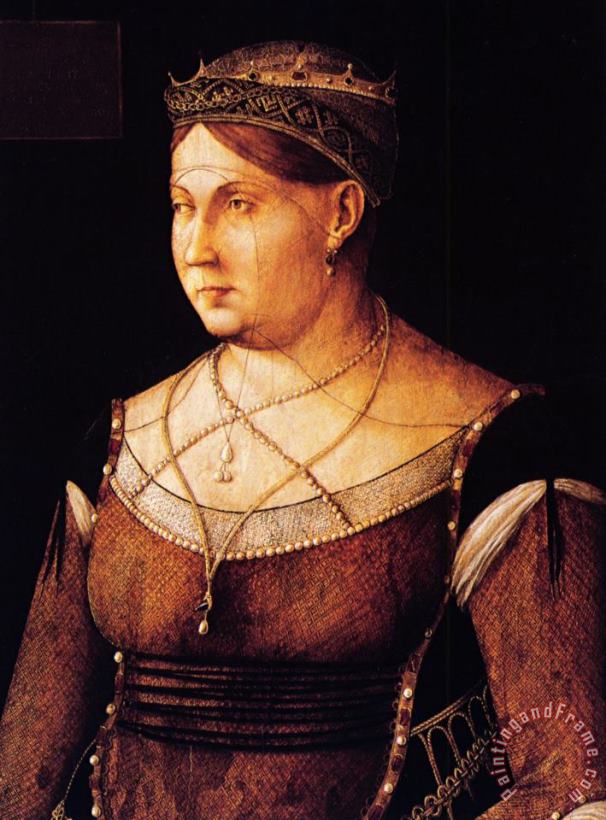 Gentile Bellini Caterina Cornaro, Queen of Cyprus Art Print