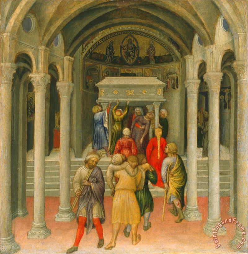 The Crippled And Sick Cured At The Tomb Of Saint Nicholas painting - Gentile da Fabriano The Crippled And Sick Cured At The Tomb Of Saint Nicholas Art Print