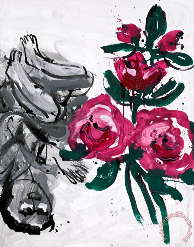 Grosse Rose painting - Georg Baselitz Grosse Rose Art Print