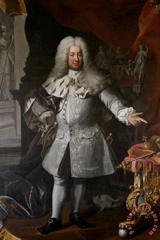 Georg Engelhardt Schroder Fredrik I, King of Sweden 1720 1751 Art Painting