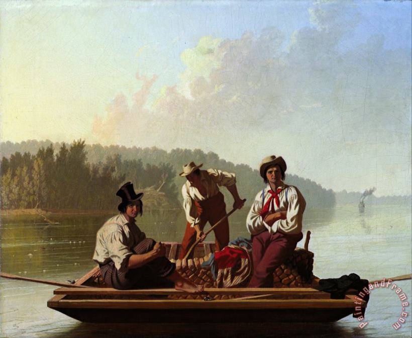 George Caleb Bingham Boatmen on The Missouri Art Painting