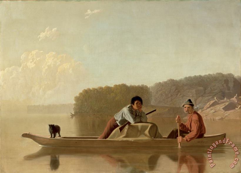 The Trapper's Return painting - George Caleb Bingham The Trapper's Return Art Print