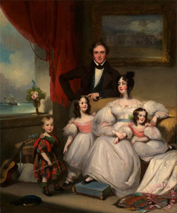 George Chinnery An English Family in Macao Art Painting
