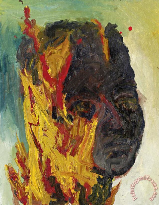 George Condo Burning Friend Art Painting