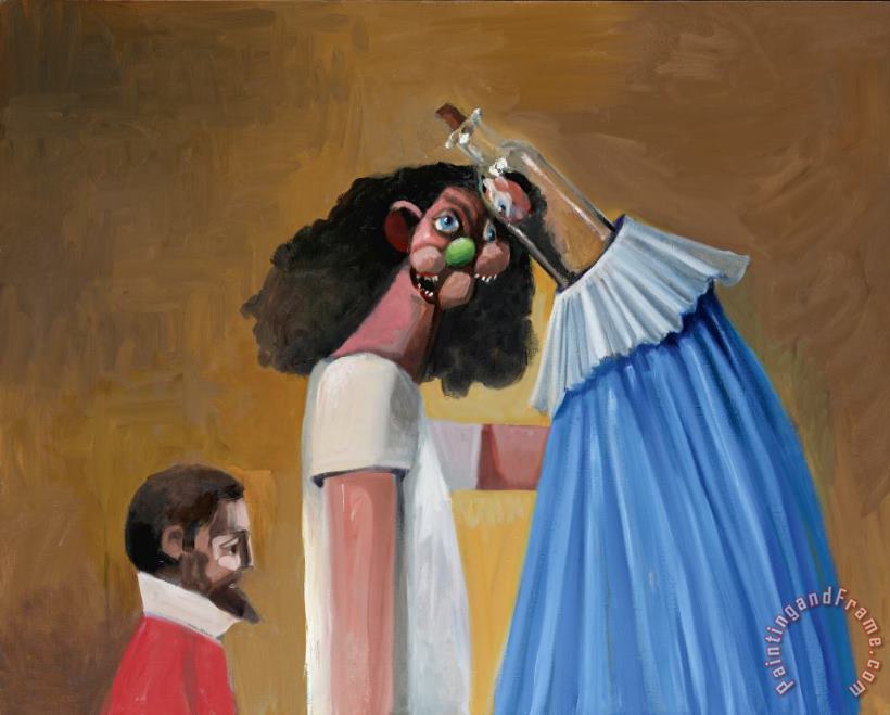 Conspiracy painting - George Condo Conspiracy Art Print