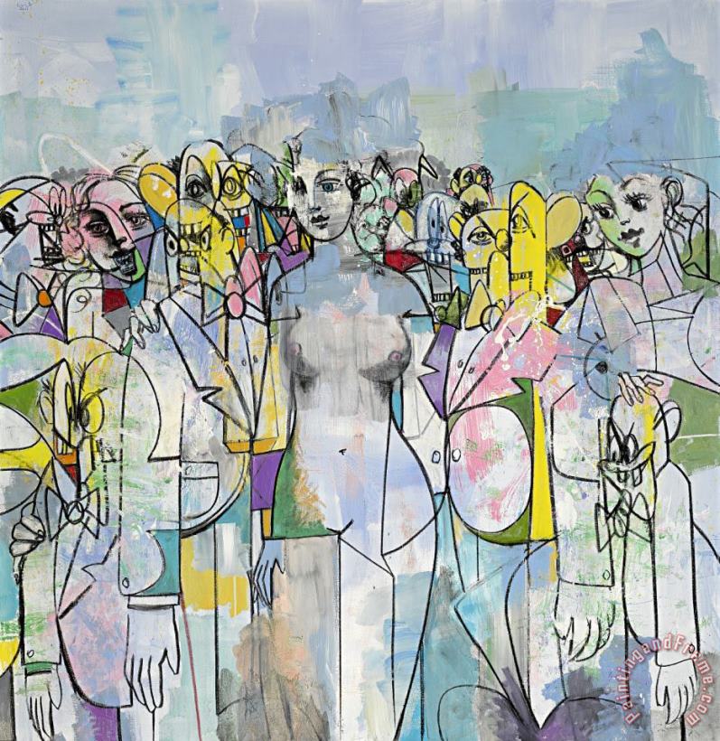 Day of The Idol, 2011 painting - George Condo Day of The Idol, 2011 Art Print