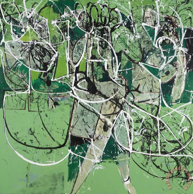 George Condo Green Passages Art Painting