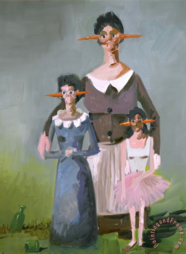 George Condo Housekeeper's Family Art Painting