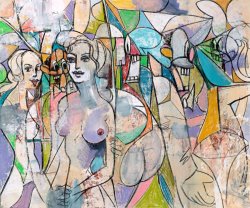 George Condo Linear Connection, 2010