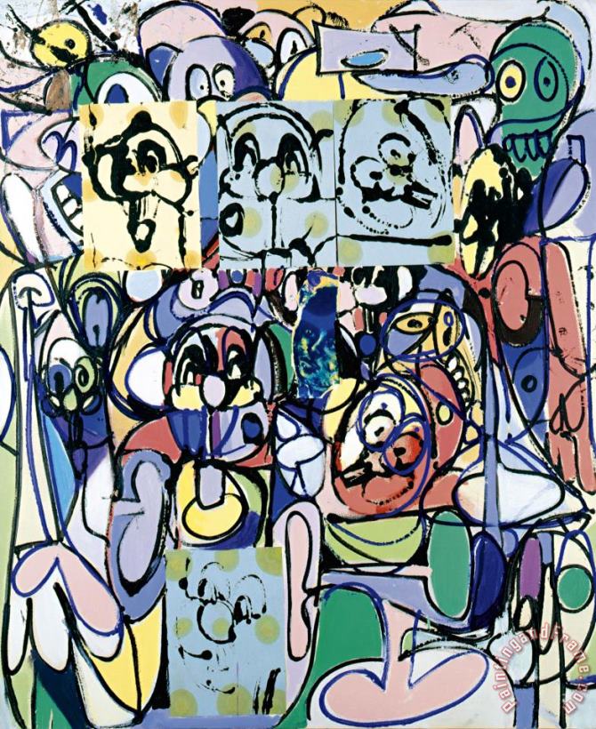 Lost in Chartres painting - George Condo Lost in Chartres Art Print