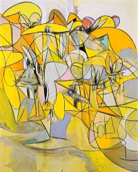 George Condo Pink And Yellow Sweep, 2011