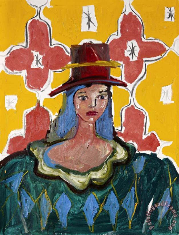George Condo Portrait of Penny Art Painting