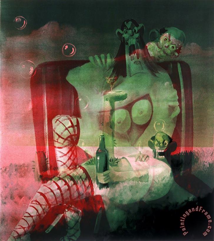 George Condo Seated Couple And Uncle Joe, 2006 Art Print