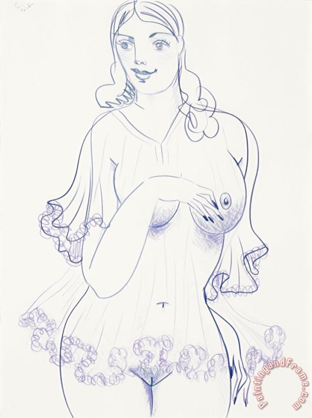 Standing Nude, 2007 painting - George Condo Standing Nude, 2007 Art Print
