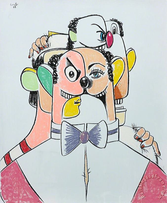 The Colorful Tailor, 2008 painting - George Condo The Colorful Tailor, 2008 Art Print