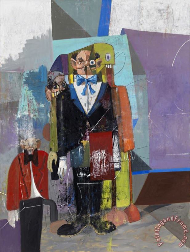 The Homeless Butler, 2009 painting - George Condo The Homeless Butler, 2009 Art Print