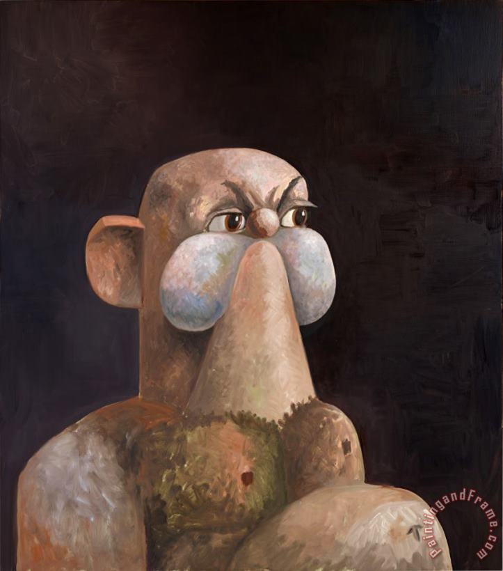 The Rock painting - George Condo The Rock Art Print