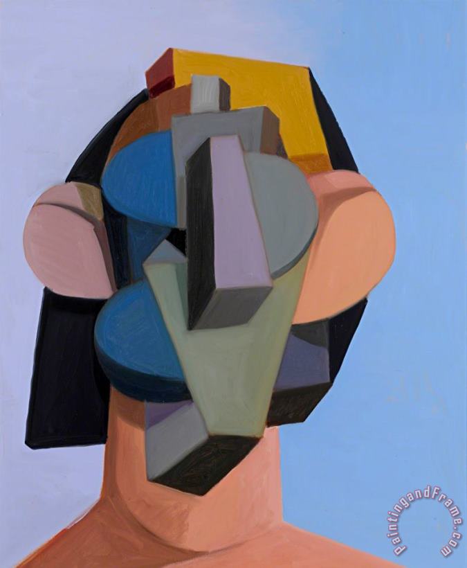 Toy Head, 2012 painting - George Condo Toy Head, 2012 Art Print