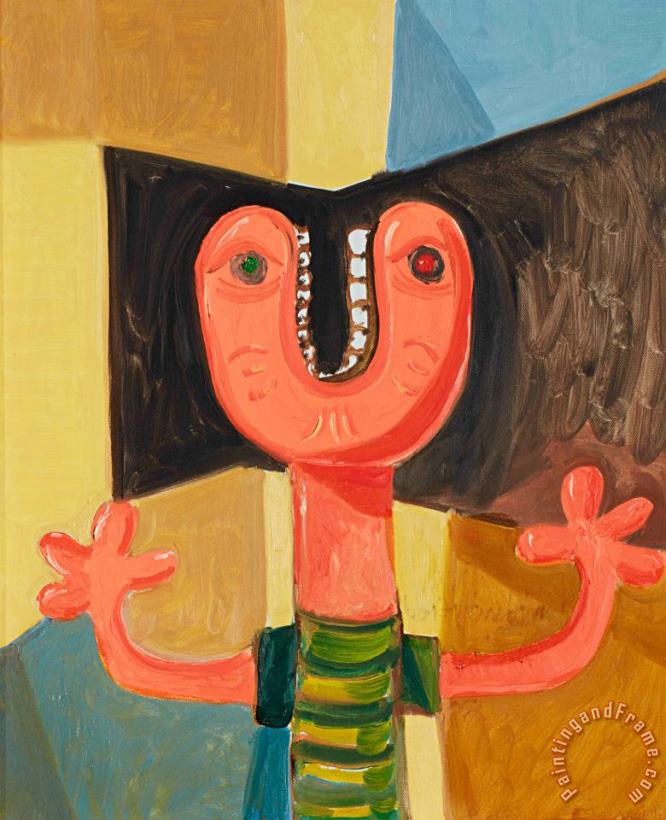 George Condo Unidentified Head Art Painting